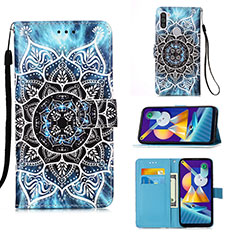 Custodia Portafoglio In Pelle Fantasia Modello Cover con Supporto Y02B per Samsung Galaxy A11 Multicolore