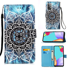 Custodia Portafoglio In Pelle Fantasia Modello Cover con Supporto Y02B per Samsung Galaxy A52 5G Multicolore