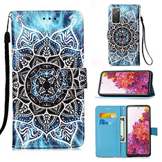 Custodia Portafoglio In Pelle Fantasia Modello Cover con Supporto Y02B per Samsung Galaxy S20 FE 4G Multicolore