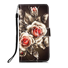 Custodia Portafoglio In Pelle Fantasia Modello Cover con Supporto Y02B per Xiaomi Redmi 9AT Rosso