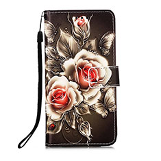 Custodia Portafoglio In Pelle Fantasia Modello Cover con Supporto Y02B per Xiaomi Redmi Note 10 Pro Max Rosso