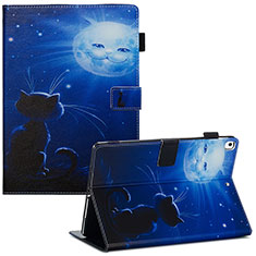 Custodia Portafoglio In Pelle Fantasia Modello Cover con Supporto Y03B per Apple iPad 10.2 (2019) Blu