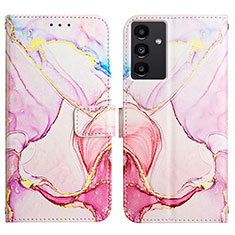 Custodia Portafoglio In Pelle Fantasia Modello Cover con Supporto Y03B per Samsung Galaxy A13 5G Rosa