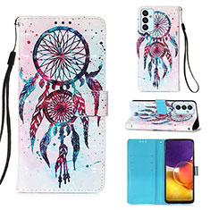 Custodia Portafoglio In Pelle Fantasia Modello Cover con Supporto Y03B per Samsung Galaxy A24 4G Multicolore