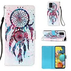 Custodia Portafoglio In Pelle Fantasia Modello Cover con Supporto Y03B per Samsung Galaxy M40S Multicolore