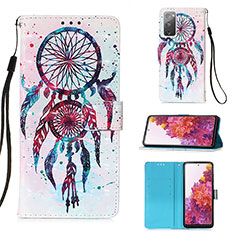 Custodia Portafoglio In Pelle Fantasia Modello Cover con Supporto Y03B per Samsung Galaxy S20 FE (2022) 5G Multicolore