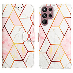 Custodia Portafoglio In Pelle Fantasia Modello Cover con Supporto Y03B per Samsung Galaxy S21 Ultra 5G Multicolore