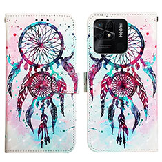 Custodia Portafoglio In Pelle Fantasia Modello Cover con Supporto Y03B per Xiaomi Redmi 10 India Colorato