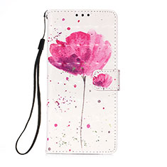 Custodia Portafoglio In Pelle Fantasia Modello Cover con Supporto Y03B per Xiaomi Redmi Note 10 Pro 4G Rosa