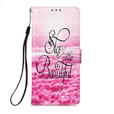 Custodia Portafoglio In Pelle Fantasia Modello Cover con Supporto Y03B per Xiaomi Redmi Note 11 4G (2021) Rosa