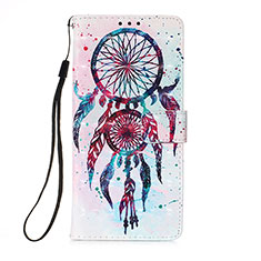 Custodia Portafoglio In Pelle Fantasia Modello Cover con Supporto Y03B per Xiaomi Redmi Note 9 Pro Max Azzurro