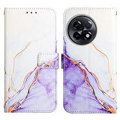 Custodia Portafoglio In Pelle Fantasia Modello Cover con Supporto Y04B per OnePlus 11R 5G Viola