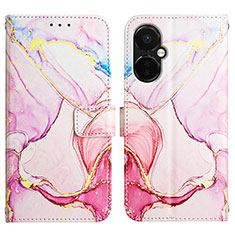 Custodia Portafoglio In Pelle Fantasia Modello Cover con Supporto Y04B per OnePlus Nord CE 3 5G Rosa