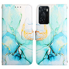 Custodia Portafoglio In Pelle Fantasia Modello Cover con Supporto Y04B per Oppo A55S 5G Verde