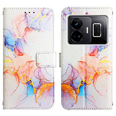 Custodia Portafoglio In Pelle Fantasia Modello Cover con Supporto Y04B per Realme GT Neo6 5G Blu