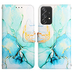Custodia Portafoglio In Pelle Fantasia Modello Cover con Supporto Y04B per Samsung Galaxy A23 5G Verde