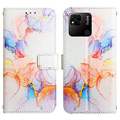 Custodia Portafoglio In Pelle Fantasia Modello Cover con Supporto Y04B per Xiaomi POCO C31 Blu