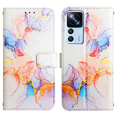 Custodia Portafoglio In Pelle Fantasia Modello Cover con Supporto Y04B per Xiaomi Redmi K50 Ultra 5G Blu