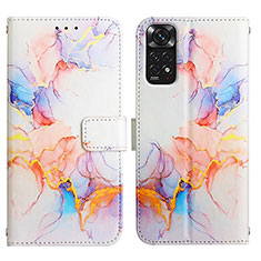 Custodia Portafoglio In Pelle Fantasia Modello Cover con Supporto Y04B per Xiaomi Redmi Note 11 4G (2022) Blu