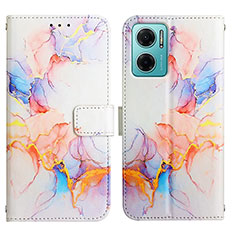 Custodia Portafoglio In Pelle Fantasia Modello Cover con Supporto Y04B per Xiaomi Redmi Note 11E 5G Blu