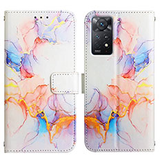 Custodia Portafoglio In Pelle Fantasia Modello Cover con Supporto Y04B per Xiaomi Redmi Note 12 Pro 4G Blu