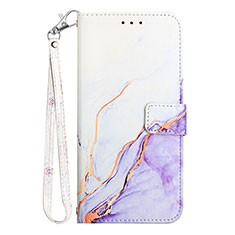 Custodia Portafoglio In Pelle Fantasia Modello Cover con Supporto Y05B per Samsung Galaxy A12 Nacho Viola