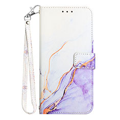 Custodia Portafoglio In Pelle Fantasia Modello Cover con Supporto Y05B per Samsung Galaxy A52 4G Viola