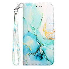 Custodia Portafoglio In Pelle Fantasia Modello Cover con Supporto Y05B per Samsung Galaxy F12 Verde