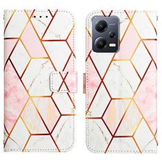 Custodia Portafoglio In Pelle Fantasia Modello Cover con Supporto YB1 per Xiaomi Poco X5 5G Bianco