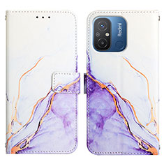 Custodia Portafoglio In Pelle Fantasia Modello Cover con Supporto YB1 per Xiaomi Redmi 11A 4G Viola