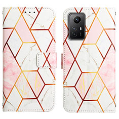 Custodia Portafoglio In Pelle Fantasia Modello Cover con Supporto YB1 per Xiaomi Redmi Note 12S Bianco