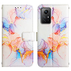 Custodia Portafoglio In Pelle Fantasia Modello Cover con Supporto YB1 per Xiaomi Redmi Note 12S Blu