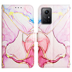 Custodia Portafoglio In Pelle Fantasia Modello Cover con Supporto YB1 per Xiaomi Redmi Note 12S Rosa