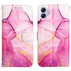 Custodia Portafoglio In Pelle Fantasia Modello Cover con Supporto YB4 per Samsung Galaxy M04 Rosa Caldo