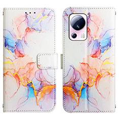 Custodia Portafoglio In Pelle Fantasia Modello Cover con Supporto YB4 per Xiaomi Mi 12 Lite NE 5G Blu