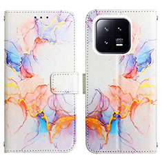 Custodia Portafoglio In Pelle Fantasia Modello Cover con Supporto YB4 per Xiaomi Mi 13 5G Blu