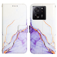 Custodia Portafoglio In Pelle Fantasia Modello Cover con Supporto YB4 per Xiaomi Mi 13T Pro 5G Viola