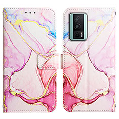 Custodia Portafoglio In Pelle Fantasia Modello Cover con Supporto YB4 per Xiaomi Redmi K60 5G Rosa