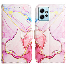 Custodia Portafoglio In Pelle Fantasia Modello Cover con Supporto YB4 per Xiaomi Redmi Note 12 4G Rosa