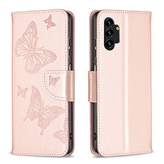 Custodia Portafoglio In Pelle Farfalla Cover con Supporto B01F per Samsung Galaxy A13 4G Lavanda