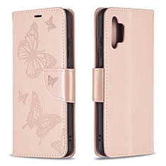 Custodia Portafoglio In Pelle Farfalla Cover con Supporto B01F per Samsung Galaxy A32 5G Oro Rosa