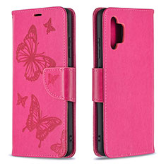 Custodia Portafoglio In Pelle Farfalla Cover con Supporto B01F per Samsung Galaxy A32 5G Rosa Caldo