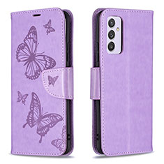 Custodia Portafoglio In Pelle Farfalla Cover con Supporto B01F per Samsung Galaxy A34 5G Lavanda