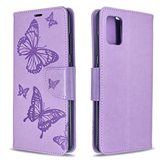 Custodia Portafoglio In Pelle Farfalla Cover con Supporto B01F per Samsung Galaxy A51 5G Lavanda