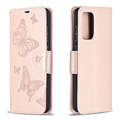 Custodia Portafoglio In Pelle Farfalla Cover con Supporto B01F per Samsung Galaxy A72 4G Oro Rosa