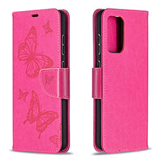 Custodia Portafoglio In Pelle Farfalla Cover con Supporto B01F per Samsung Galaxy A72 4G Rosa Caldo