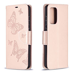 Custodia Portafoglio In Pelle Farfalla Cover con Supporto B01F per Samsung Galaxy A72 5G Oro Rosa