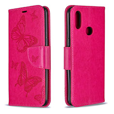 Custodia Portafoglio In Pelle Farfalla Cover con Supporto B01F per Samsung Galaxy M01s Rosa Caldo