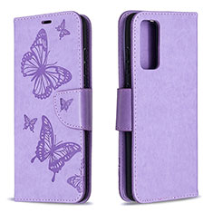 Custodia Portafoglio In Pelle Farfalla Cover con Supporto B01F per Samsung Galaxy S20 FE 4G Lavanda