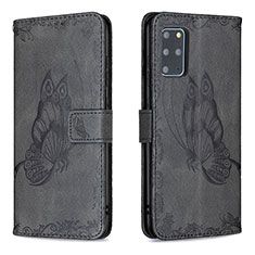 Custodia Portafoglio In Pelle Farfalla Cover con Supporto B02F per Samsung Galaxy S20 Plus Nero